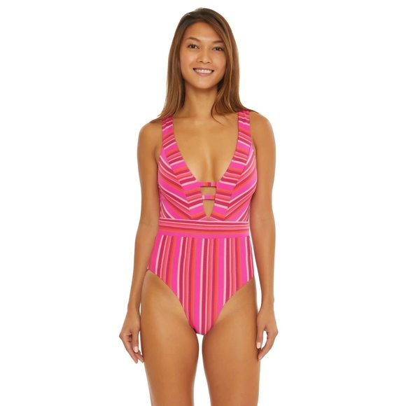 Trina Turk Women's Standard One Piece Swimsuit Bathing Suits Multicolor 12